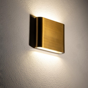 Kinkiet elewacyjny Semi 11cm IP54 LED 3000K mosiądz Nowodvorski