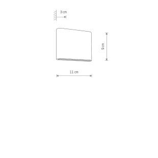 Kinkiet elewacyjny Semi 11cm IP54 LED 3000K mosiądz Nowodvorski