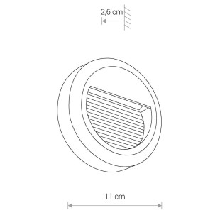 Lampa zewnętrzna do oświetlenia chodnika Sidewalk Round LED 3000K czarna Nowodvorski