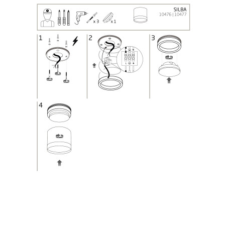 Lampa spot - downlight Silba 8,5cm biała Nowodvorski