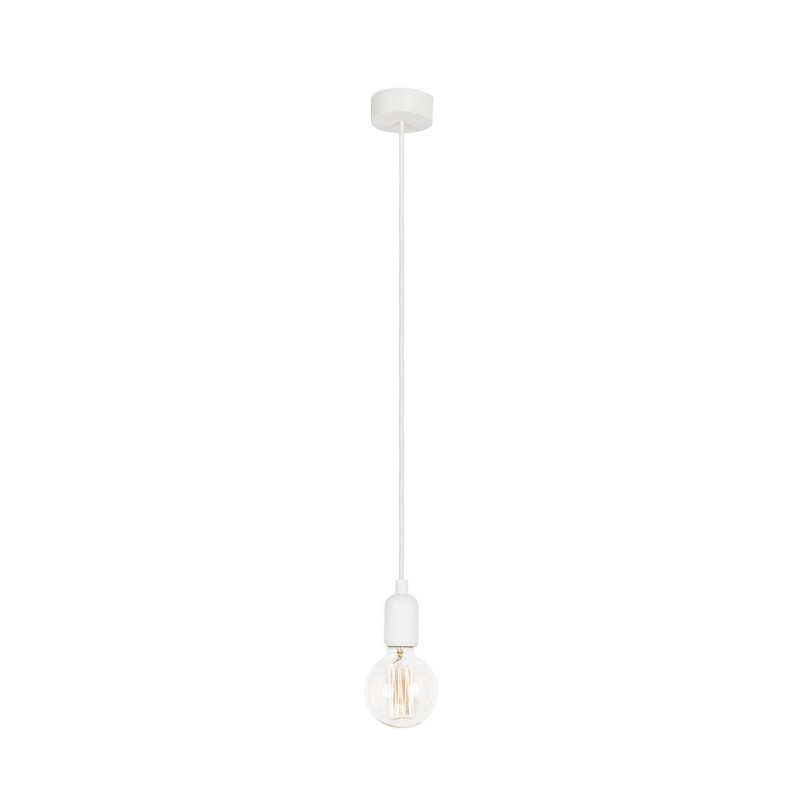 Lampa wisząca "żarówka" na kablu Silicone 6cm biała Nowodvorski