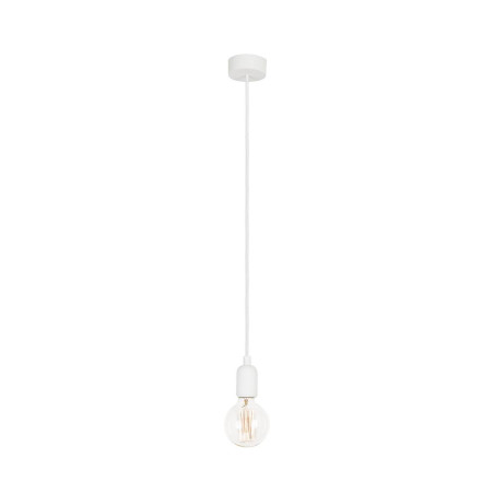 Lampa wisząca "żarówka" na kablu Silicone 6cm biała Nowodvorski