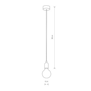 Lampa wisząca "żarówka" na kablu Silicone 6cm biała Nowodvorski