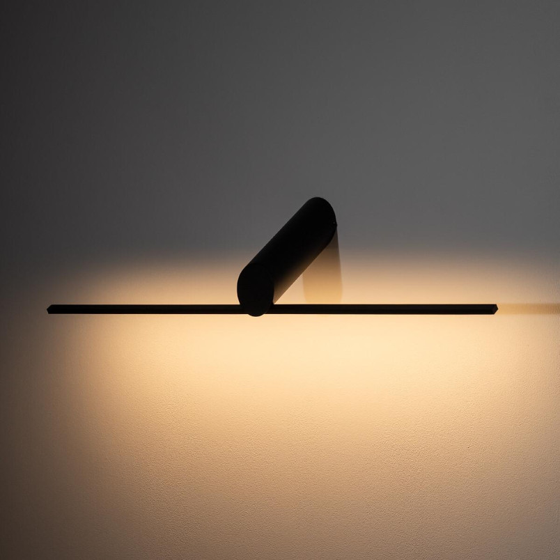 Kinkiet podłużny minimalistyczny Slash 66cm LED 3000K czarny Nowodvorski