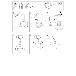 Lampa podtynkowa - downlight Solta 7,5cm czarny Nowodvorski