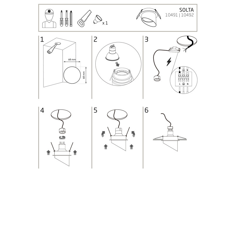 Lampa podtynkowa - downlight Solta 7,5cm biały Nowodvorski
