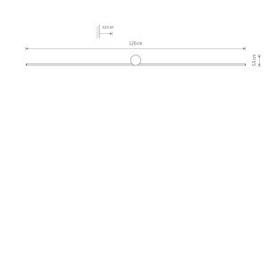 Kinkiet podłużny minimalistyczny Spin 120cm LED 4000K czarny Nowodvorski
