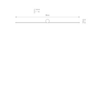 Kinkiet podłużny minimalistyczny Spin 99cm LED 3000K biały Nowodvorski