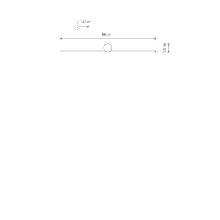 Kinkiet podłużny minimalistyczny Spin 66cm LED 3000K biały Nowodvorski