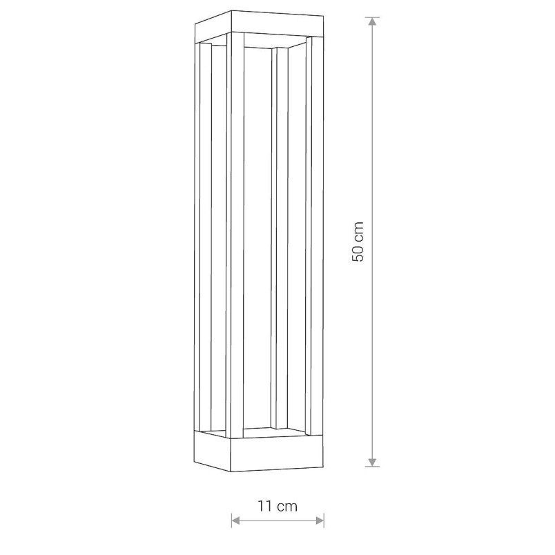 Lampa zewnętrzna stojąca nowoczesna Structure 50cm LED 3000K czarna Nowodvorski