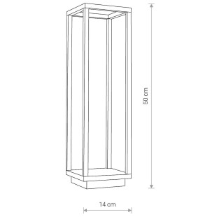 Słupek ogrodowy nowoczesny Symmetry 50cm LED 3000K IP54 grafitowy Nowodvorski