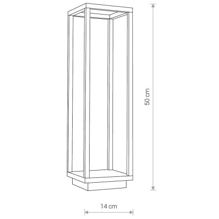 Słupek ogrodowy nowoczesny Symmetry 50cm LED 3000K IP54 grafitowy Nowodvorski