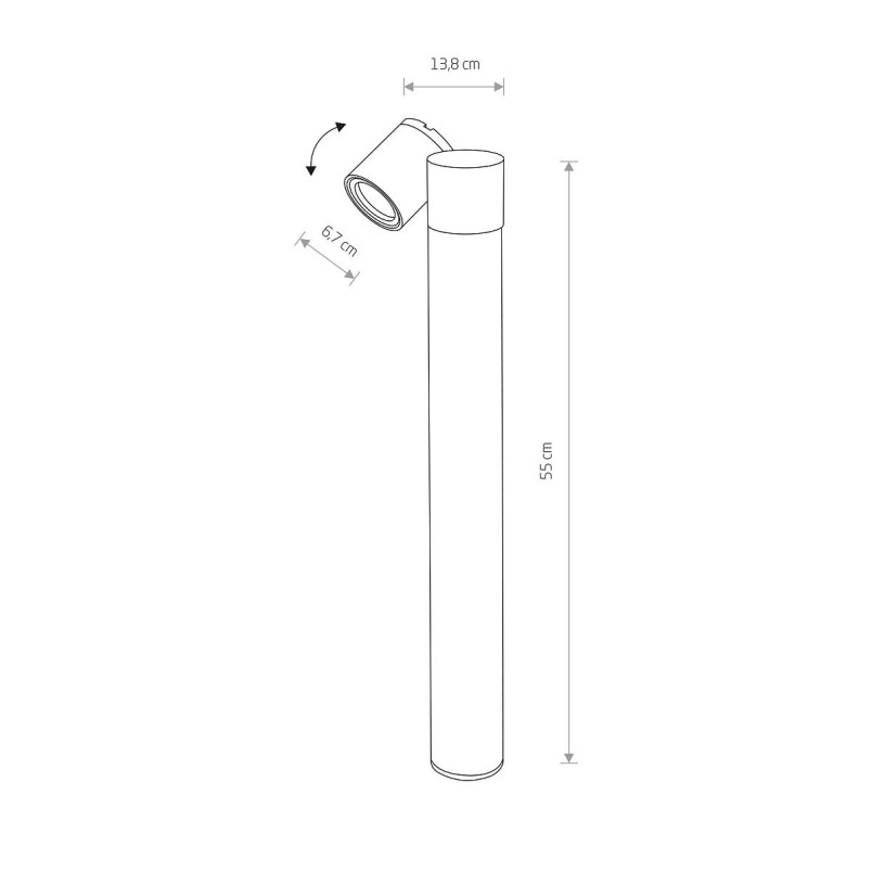 Lampa zewnętrzna stojąca Tubings 55cm czarna Nowodvorski