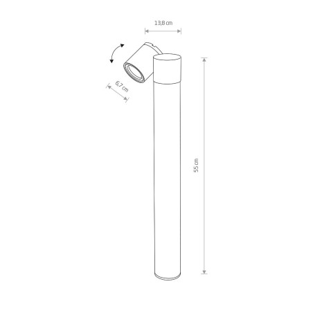 Lampa zewnętrzna stojąca Tubings 55cm czarna Nowodvorski