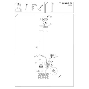 Lampa zewnętrzna stojąca Tubings 55cm czarna Nowodvorski