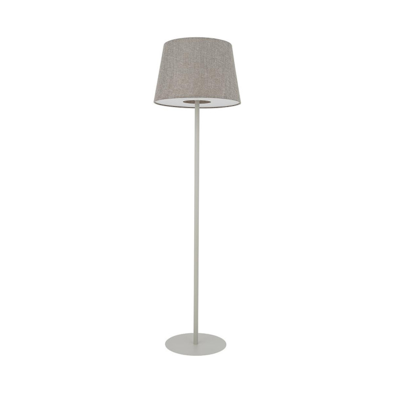 Lampa podłogowa ze stożkowym abażurem Tutoia 163cm beż / jedwabny szary Nowodvorski