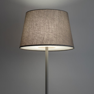 Lampa podłogowa ze stożkowym abażurem Tutoia 163cm beż / jedwabny szary Nowodvorski