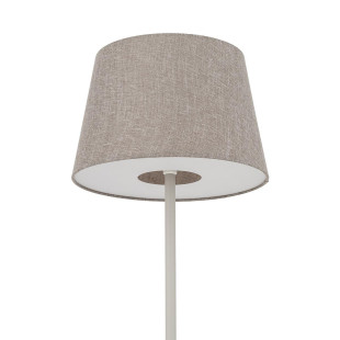 Lampa podłogowa ze stożkowym abażurem Tutoia 163cm beż / jedwabny szary Nowodvorski
