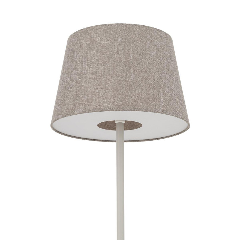 Lampa podłogowa ze stożkowym abażurem Tutoia 163cm beż / jedwabny szary Nowodvorski