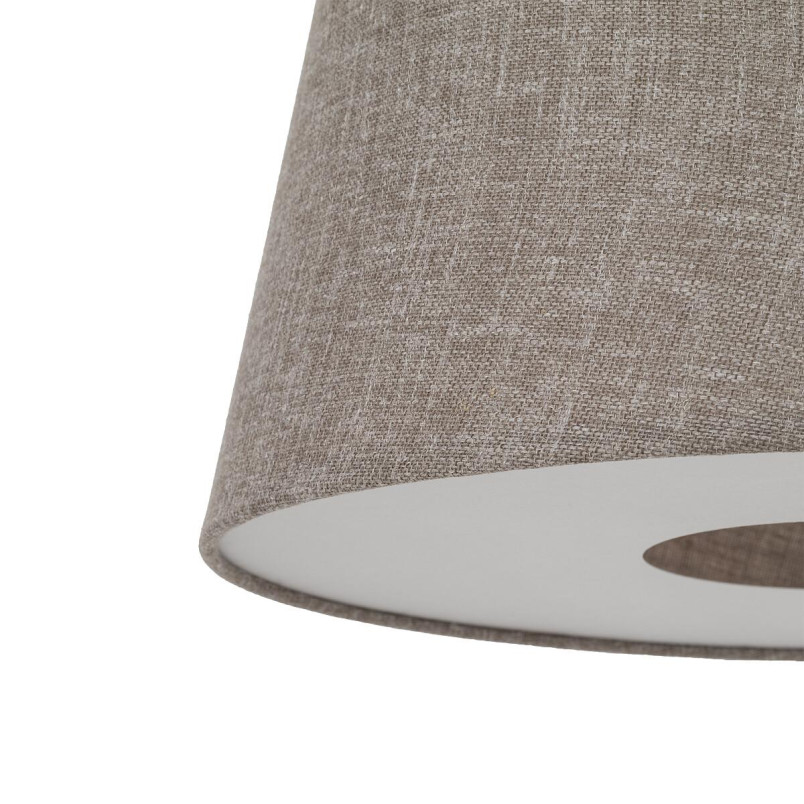Lampa podłogowa ze stożkowym abażurem Tutoia 163cm beż / jedwabny szary Nowodvorski