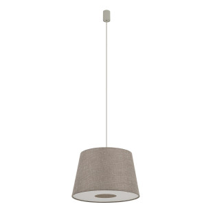 Lampa wisząca ze stożkowym abażurem Tutoia 46cm beż / jedwabny szary Nowodvorski
