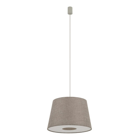 Lampa wisząca ze stożkowym abażurem Tutoia 46cm beż / jedwabny szary Nowodvorski