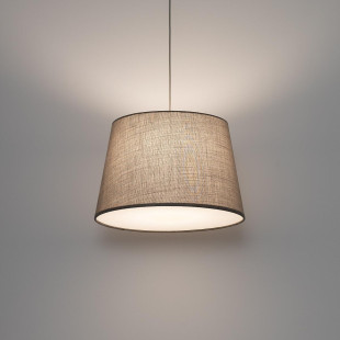 Lampa wisząca ze stożkowym abażurem Tutoia 46cm beż / jedwabny szary Nowodvorski