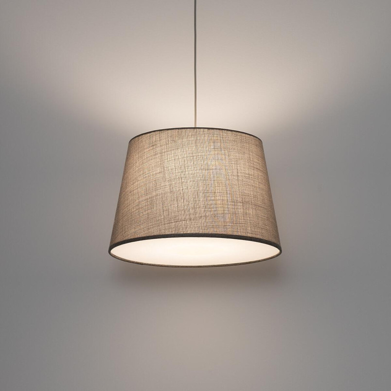 Lampa wisząca ze stożkowym abażurem Tutoia 46cm beż / jedwabny szary Nowodvorski