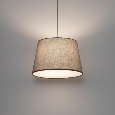 Lampa wisząca ze stożkowym abażurem Tutoia 46cm beż / jedwabny szary Nowodvorski