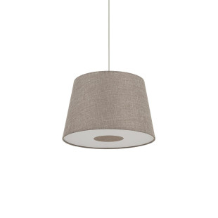 Lampa wisząca ze stożkowym abażurem Tutoia 46cm beż / jedwabny szary Nowodvorski