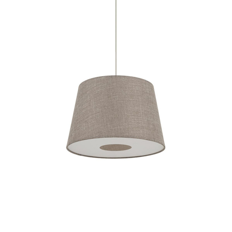 Lampa wisząca ze stożkowym abażurem Tutoia 46cm beż / jedwabny szary Nowodvorski