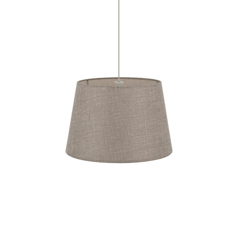 Lampa wisząca ze stożkowym abażurem Tutoia 46cm beż / jedwabny szary Nowodvorski
