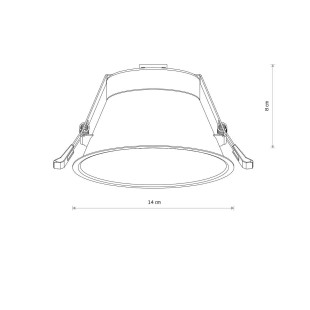 Lampa spot podtynkowa Uno 14cm czarna Nowodvorski