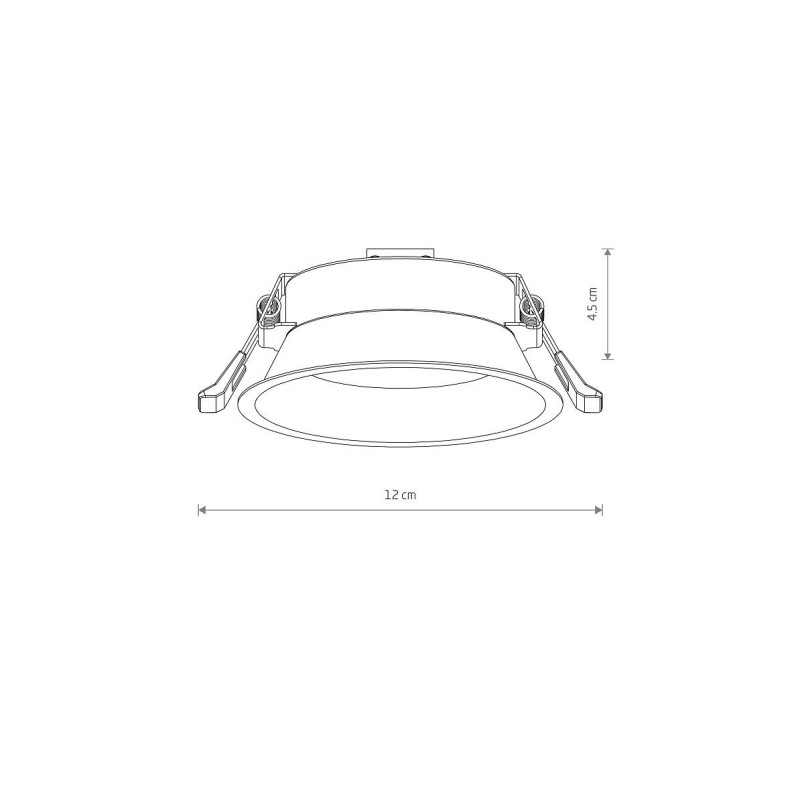 Lampa spot podtynkowa Uno 12cm biała Nowodvorski