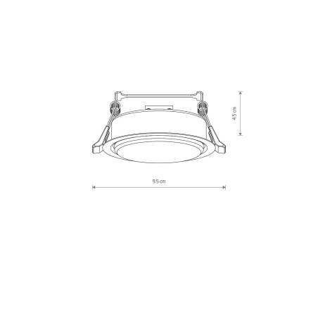 Lampa spot podtynkowa Uno 9,5cm czarna Nowodvorski