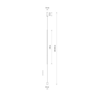 Lampa wisząca minimalistyczna Vertic LED 4000K 5,5cm czarna Nowodvorski