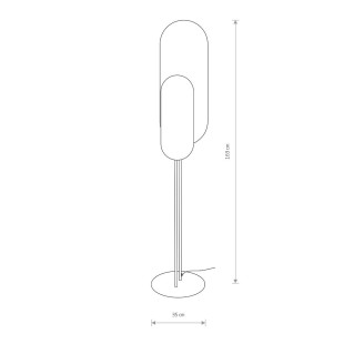 Lampa podłogowa dekoracyjna Wheel Lux 163cm czarno-złota Nowodvorski
