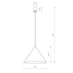 Lampa wisząca stożek Zenith 50cm szara Nowodvorski