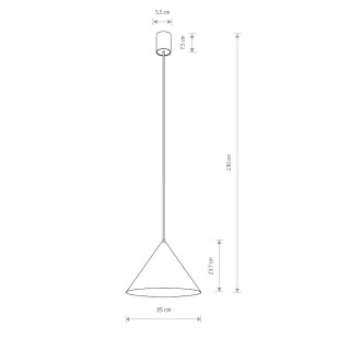 Lampa wisząca stożek Zenith 35cm terracotta Nowodvorski
