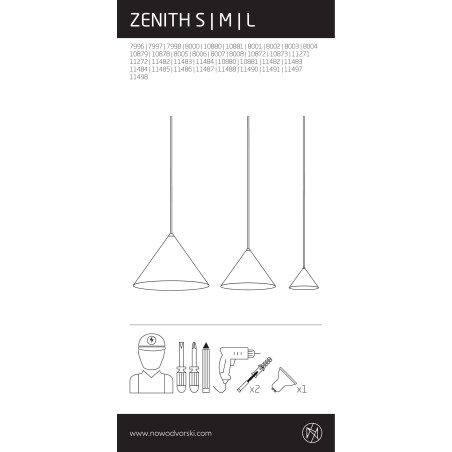 Lampa wisząca stożek Zenith 35cm terracotta Nowodvorski
