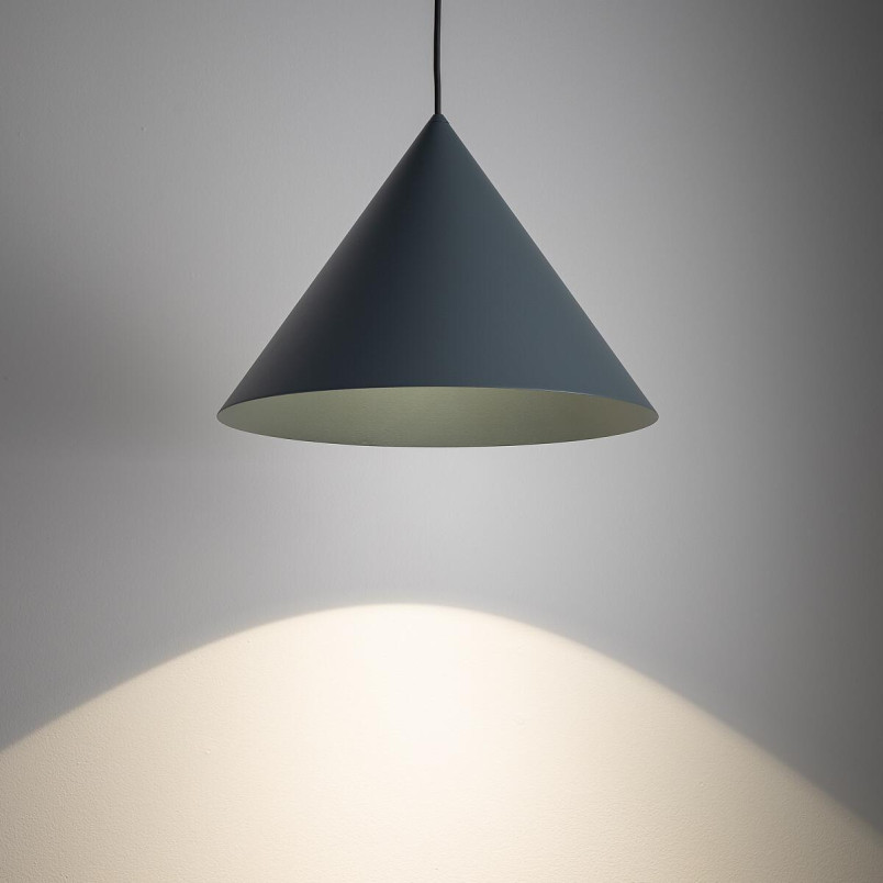 Lampa wisząca stożek Zenith 35cm szary błękit Nowodvorski