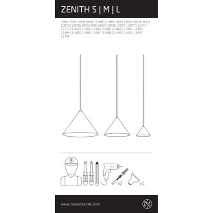 Lampa wisząca stożek Zenith 35cm grafitowa Nowodvorski