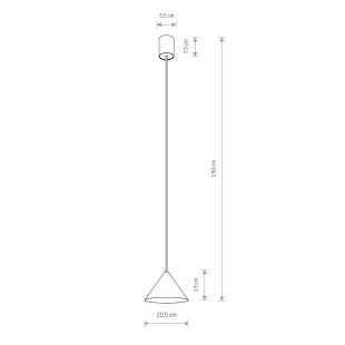 Lampa wisząca stożek Zenith 20,5cm szałwiowa Nowodvorski