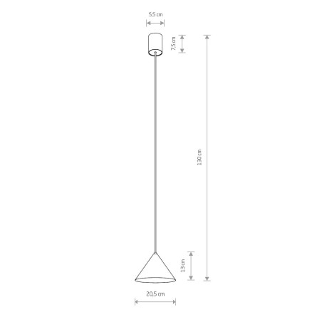 Lampa wisząca stożek Zenith 20,5cm terracotta Nowodvorski