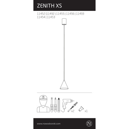 Lampa wisząca stożek Zenith 11cm terracotta Nowodvorski