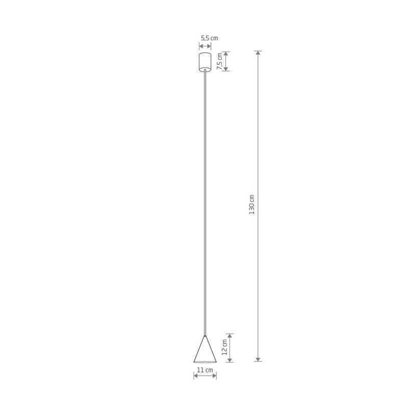 Lampa wisząca stożek Zenith 11cm szary błękit Nowodvorski