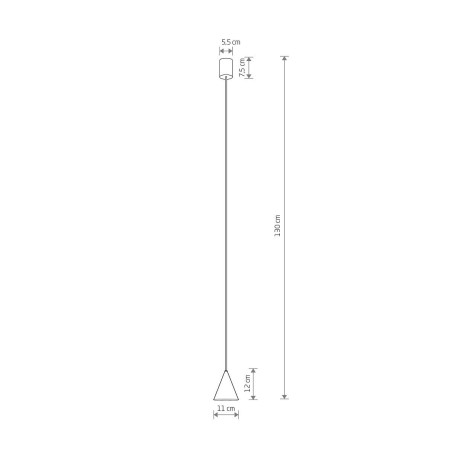 Lampa wisząca stożek Zenith 11cm grafitowa Nowodvorski