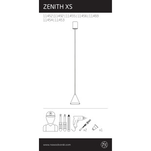 Lampa wisząca stożek Zenith 11cm grafitowa Nowodvorski
