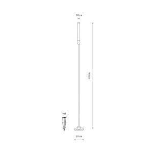 Słupek ogrodowy minimalistyczny Zola 120cm LED 3000K czarna Nowodvorski