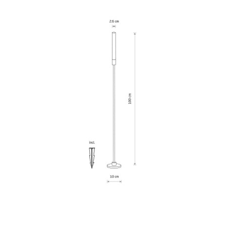 Słupek ogrodowy minimalistyczny Zola 100cm LED 3000K czarna Nowodvorski
